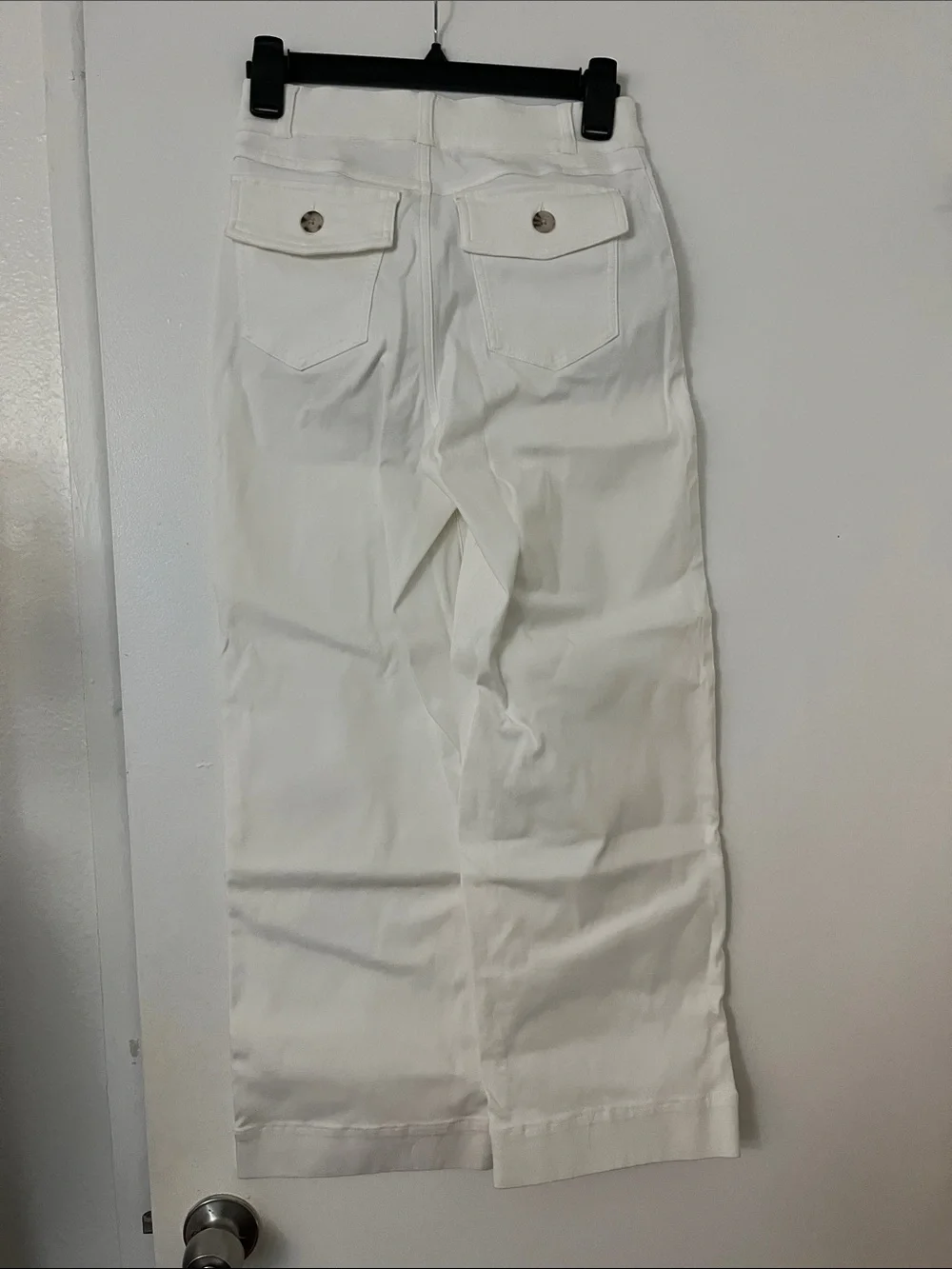 Spanx White High-Waist Wide Leg Pants